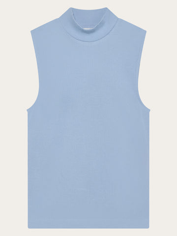 KnowledgeCotton Apparel - WMN High neck rib top T-shirts 1009 Skyway