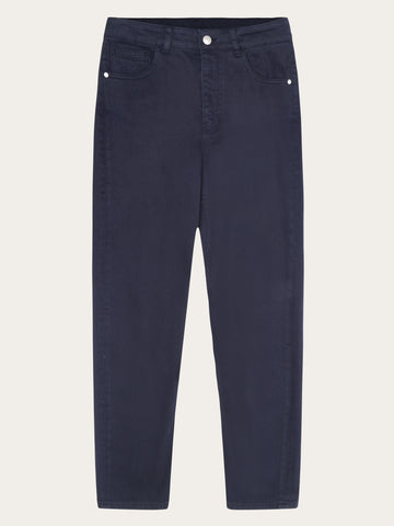 IRIS mom mid-rise garment dyed twill 5-pocket pants - GOTS