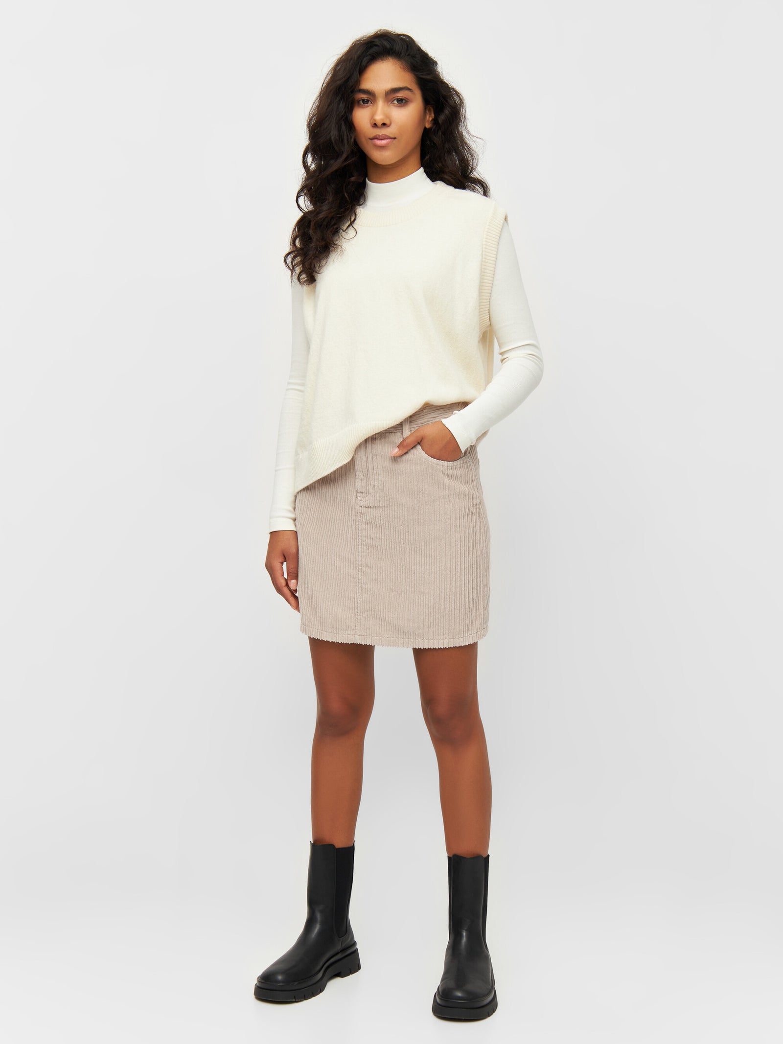 Gray corduroy skirt shop