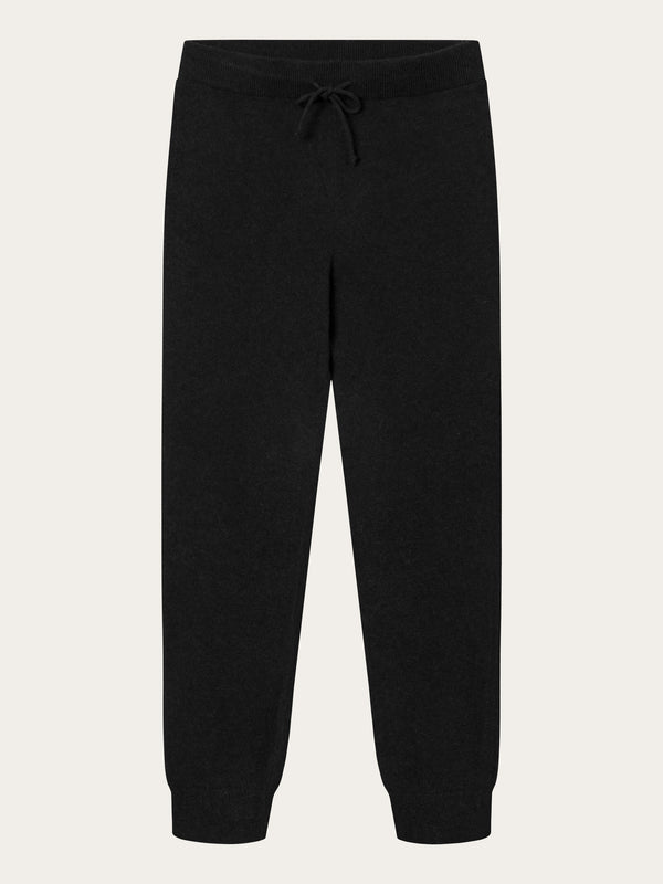 KnowledgeCotton Apparel - WMN JADE hybrid knitted jog pants Pants 1300 Black Jet