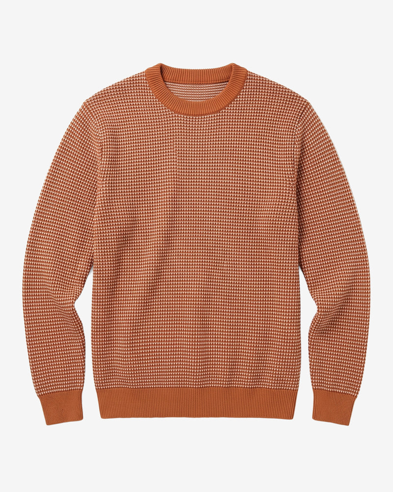 KnowledgeCotton Apparel - MEN Jacquard crew neck sweater Knits 1499 Lion