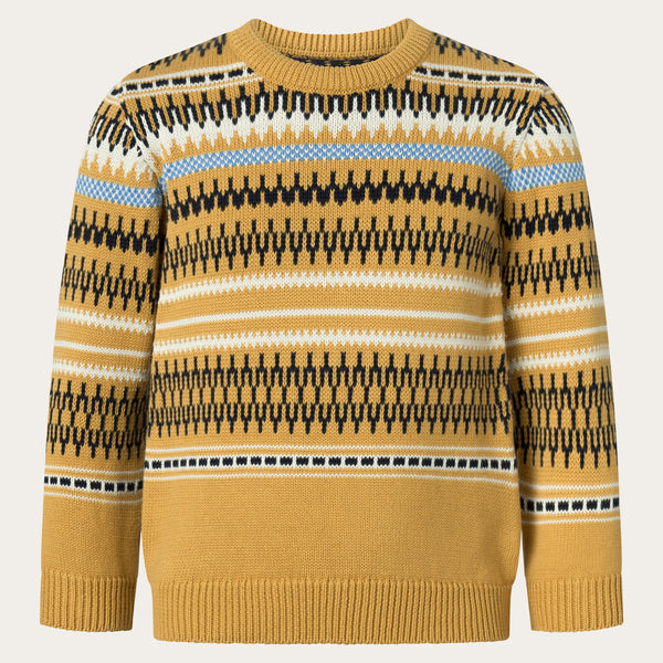 限定セール Jacquard_knit_cotton_crew_knit トップス