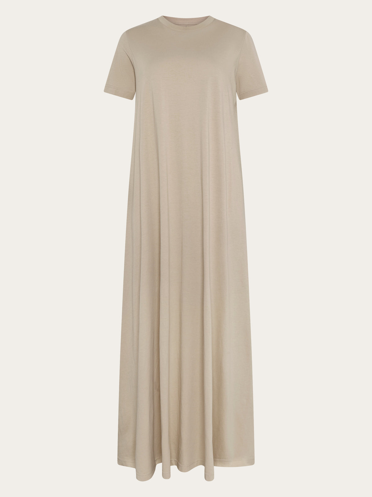jersey cotton maxi dresses Women's Claudia Dress White Waves Jersey | Fair Trade