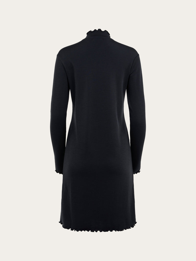 Calia Extra Fine Merino Wool Dress in Black, John Smedley