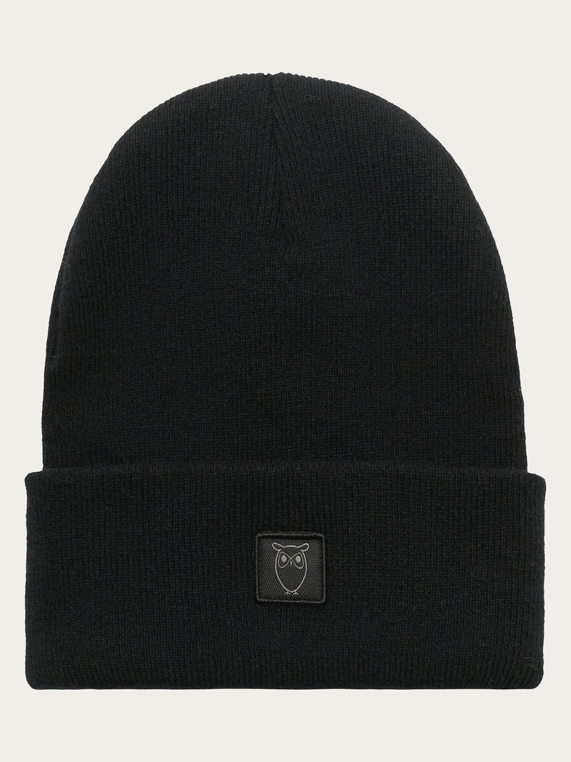 KnowledgeCotton Apparel - YOUNG Kids Wool beanie Hats 1300 Black Jet