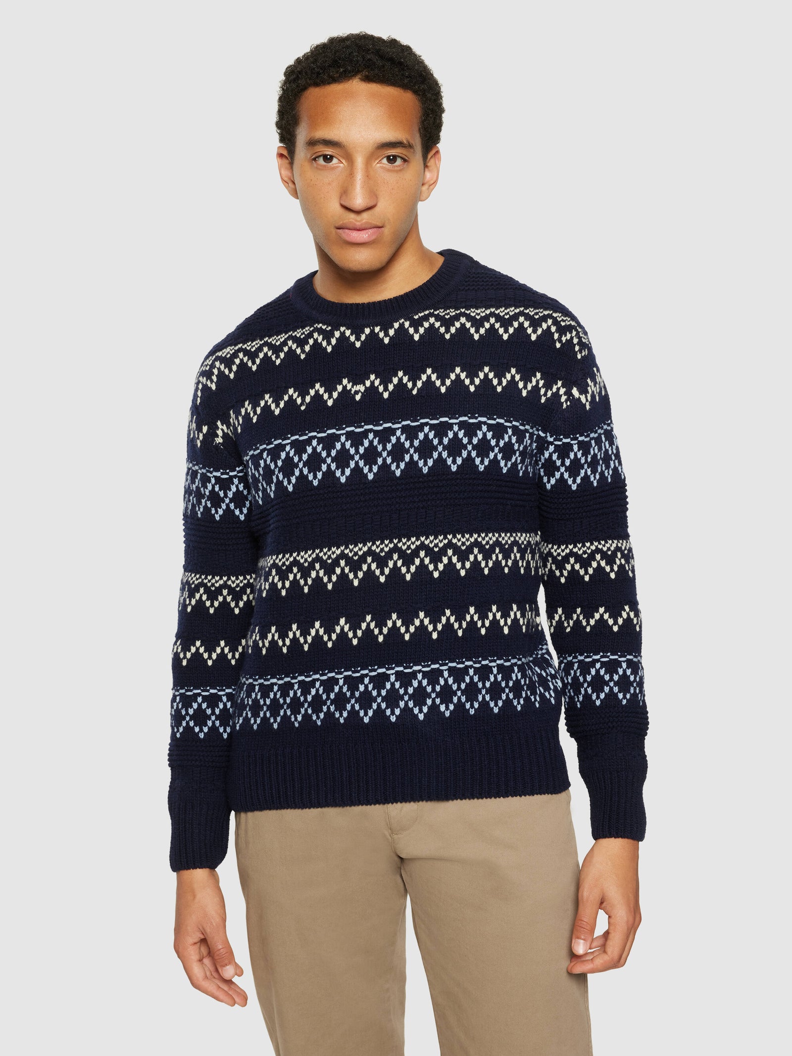 【美品】BRIEFING Mens WR CREW NECK Knit Knitted_pattern_crew_neck_-