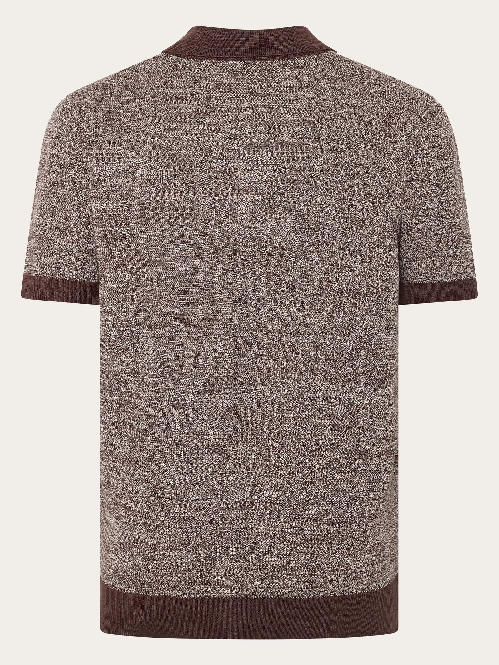 Knitted polo - Shaved Chocolate