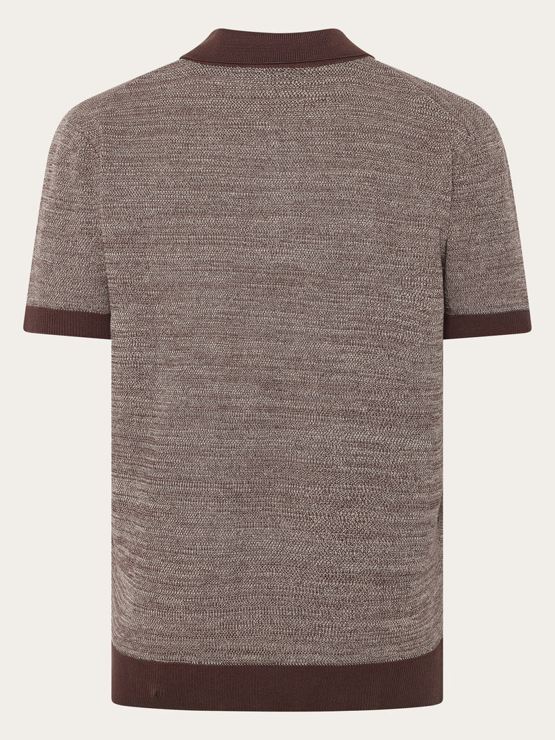 Knitted polo - Shaved Chocolate