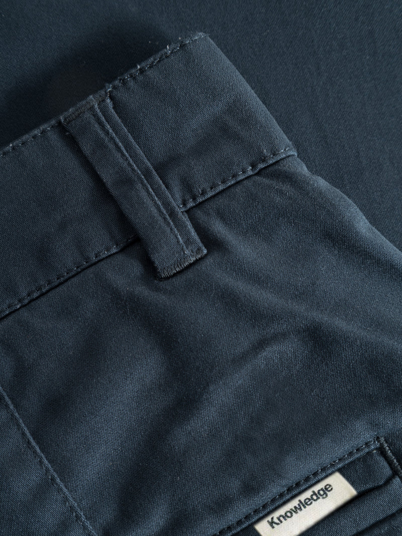 KnowledgeCotton Apparel - MEN LUCA slim twill chino pants Pants 1001 Total Eclipse