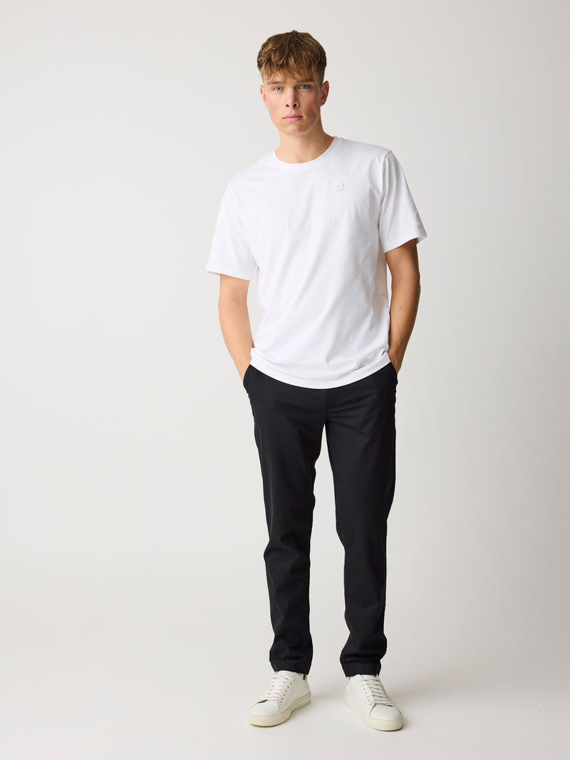 KnowledgeCotton Apparel - MEN LUCA slim twill chino pants Pants 1300 Black Jet