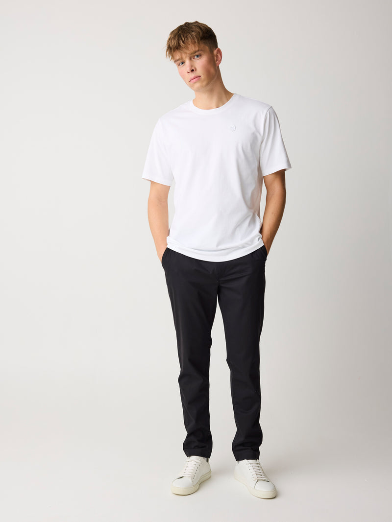 KnowledgeCotton Apparel - MEN LUCA slim twill chino pants Pants 1300 Black Jet