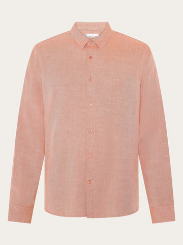 KnowledgeCotton Apparel - MEN Light twill shirt Shirts 1488 Burnt Brick