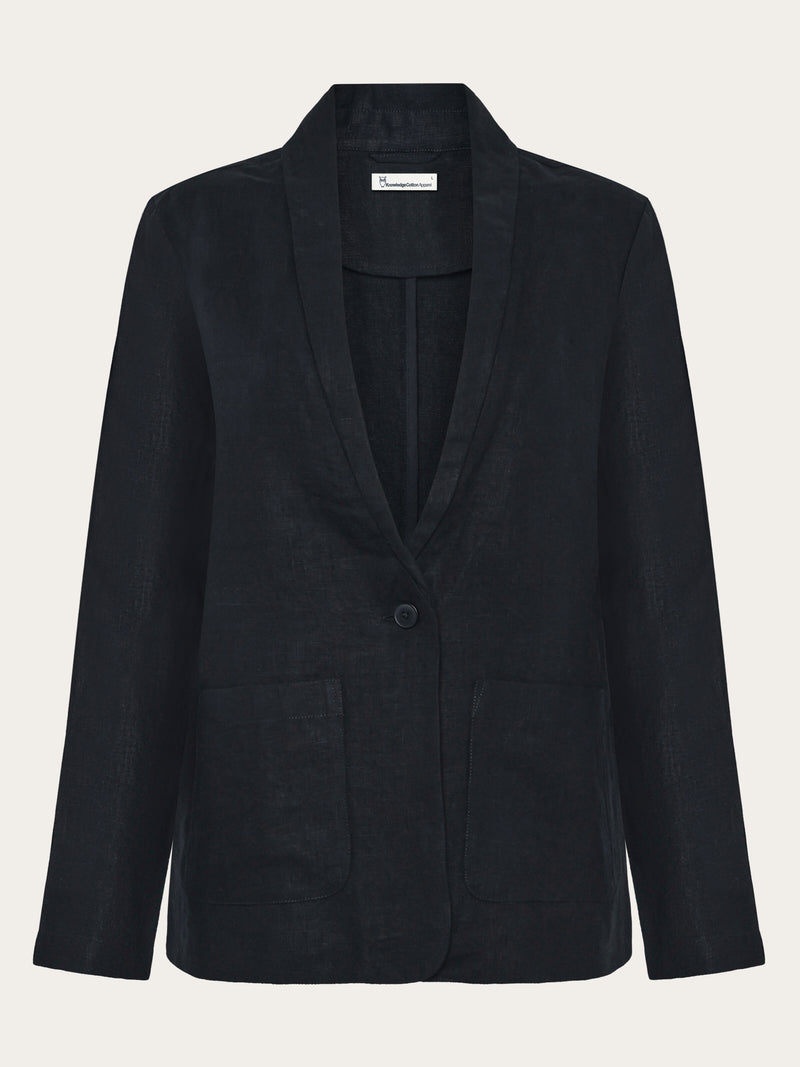 Linen blazer - Black Jet