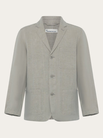 KnowledgeCotton Apparel - MEN Linen blazer Overshirts 1498 Twill - Yarndyed