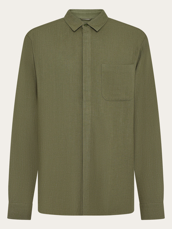 KnowledgeCotton Apparel Men's Linen Blend Shirt