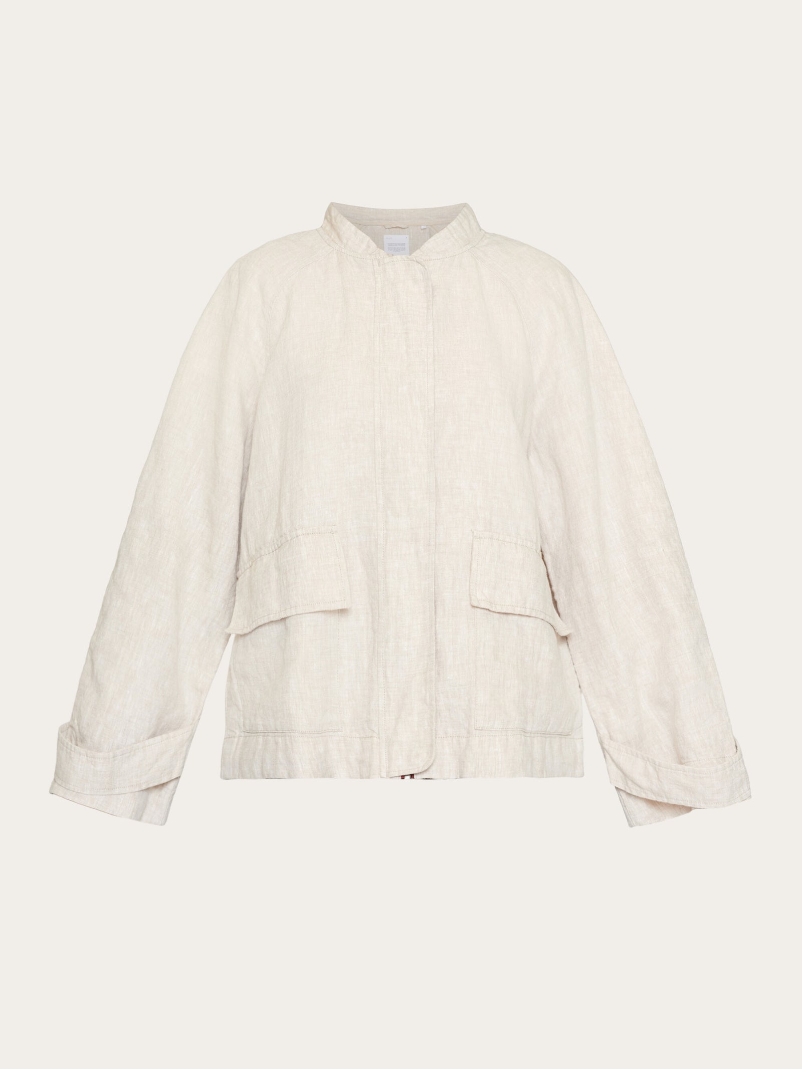 Buy Linen bomber jacket - GOTS/Vegan - Light feather gray - from  KnowledgeCotton Apparel®