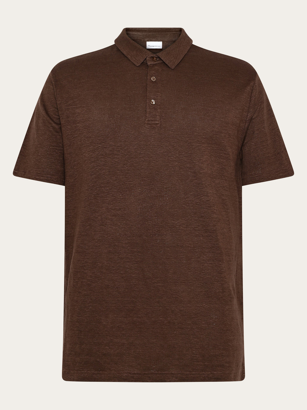 Linen polo - Shaved Chocolate