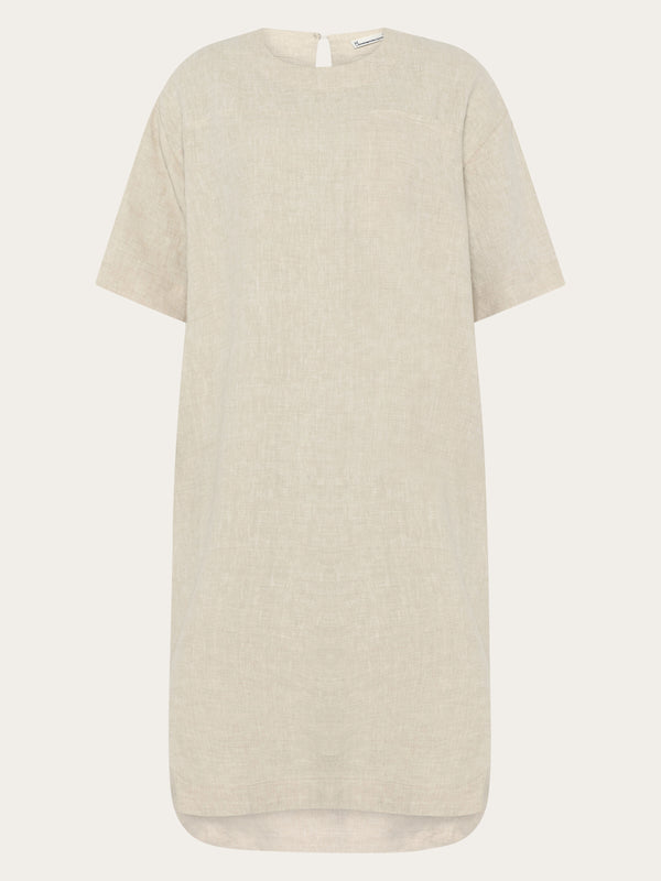 Linen t-shirt dress - Yarndyed - Light feather gray Linen t-shirt dress - Yarndyed - Light feather gray