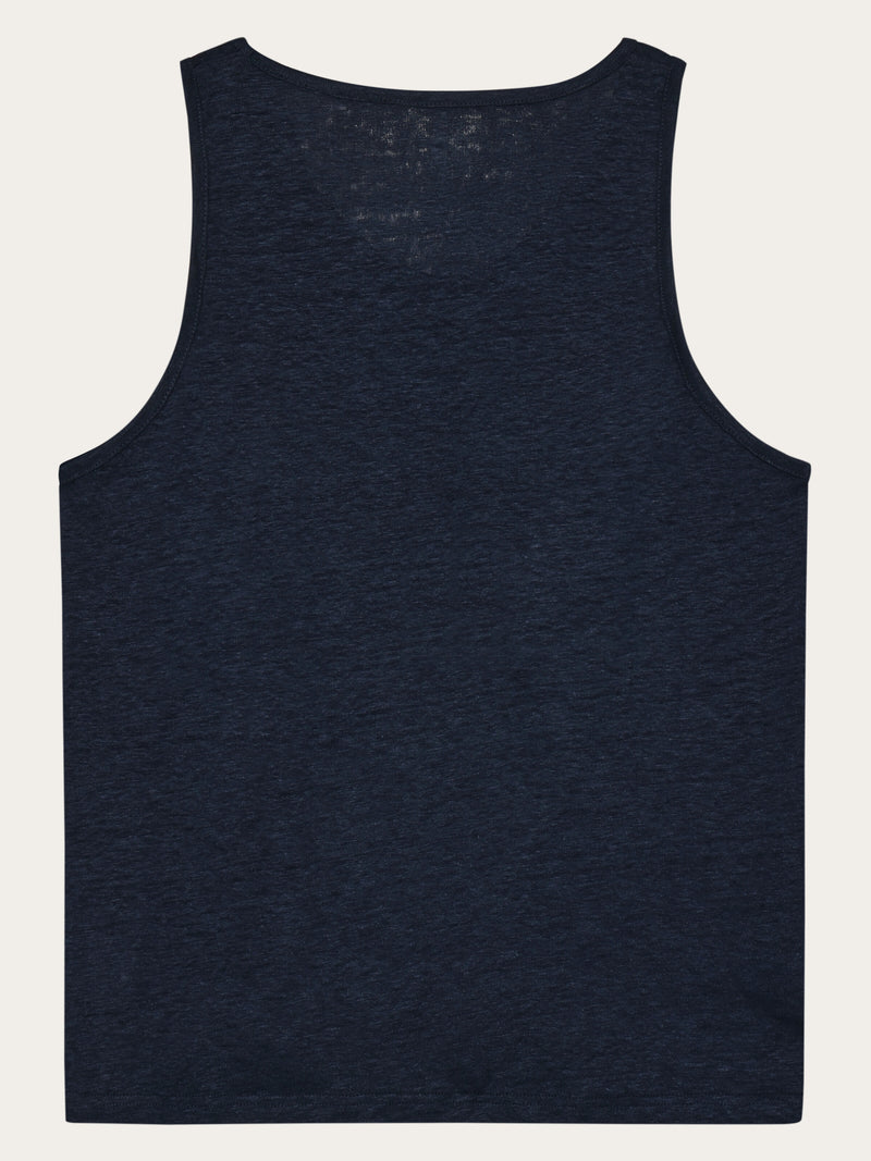 Linen tank top - Total Eclipse
