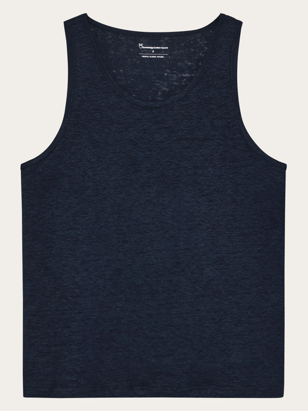 Linen tank top - Total Eclipse