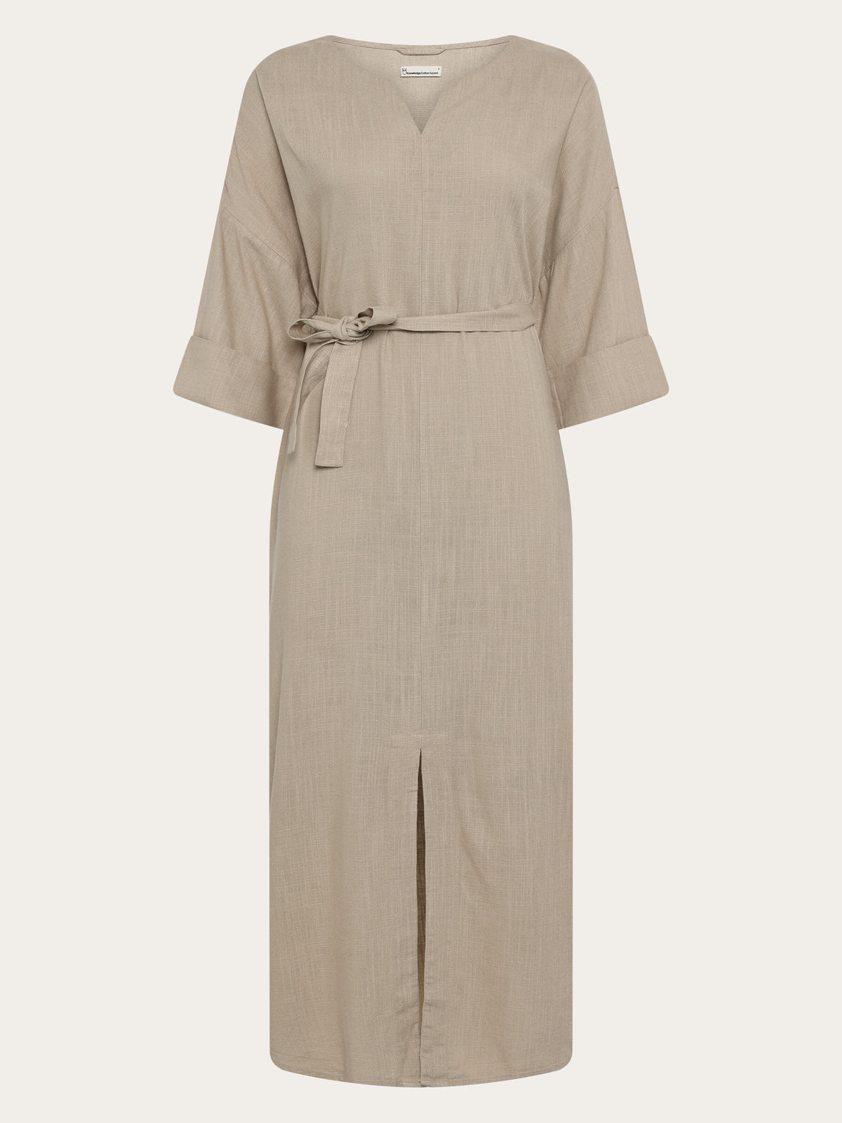 v neck dress linen KnowledgeCotton Apparel V-neck YGroup_8641364164776 Size:14 Husky 99 M 8 36 Soft Season Faux Fur