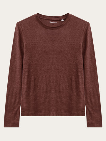 【COSYHARU】Minimal Silket Long Sleeve Tee Long sleeve linen t-shirt - GOTS/Vegan - Bright White
