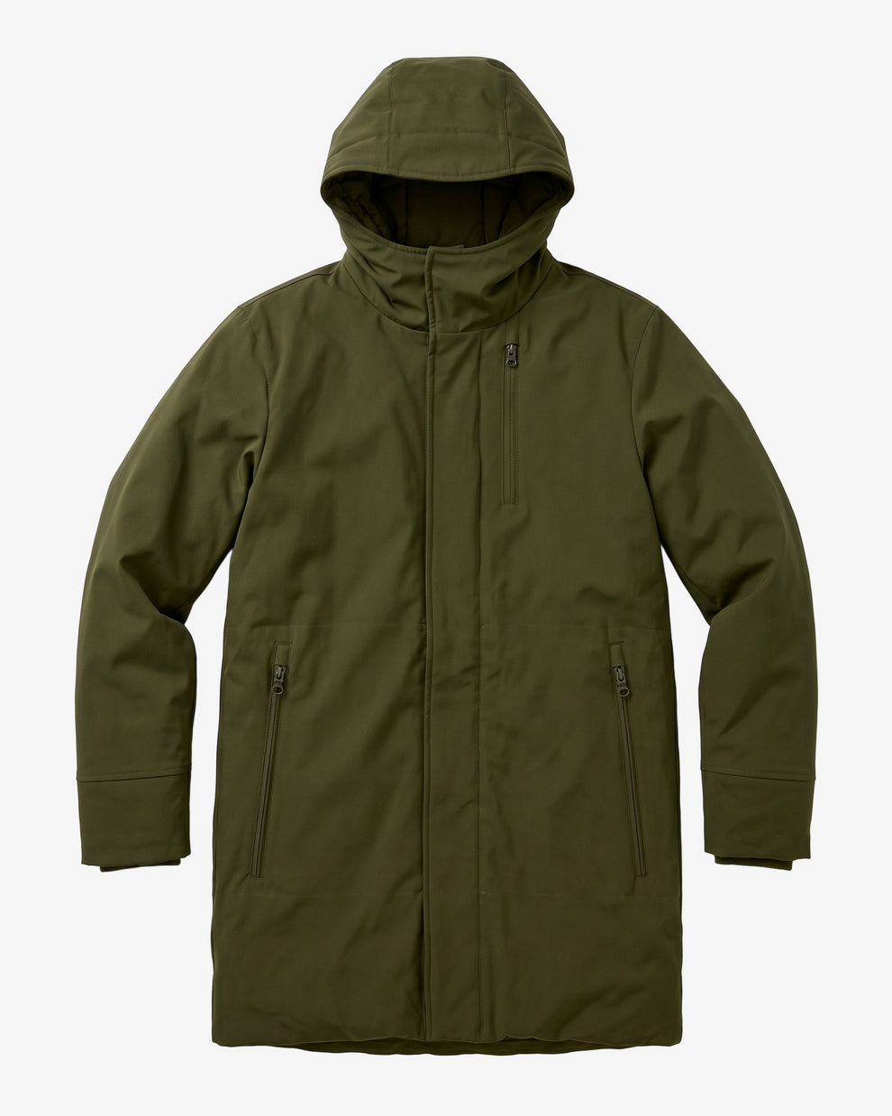 KnowledgeCotton Apparel - MEN Long soft shell jacket CLIMATE SHELL™ Jackets 1090 Forest Night