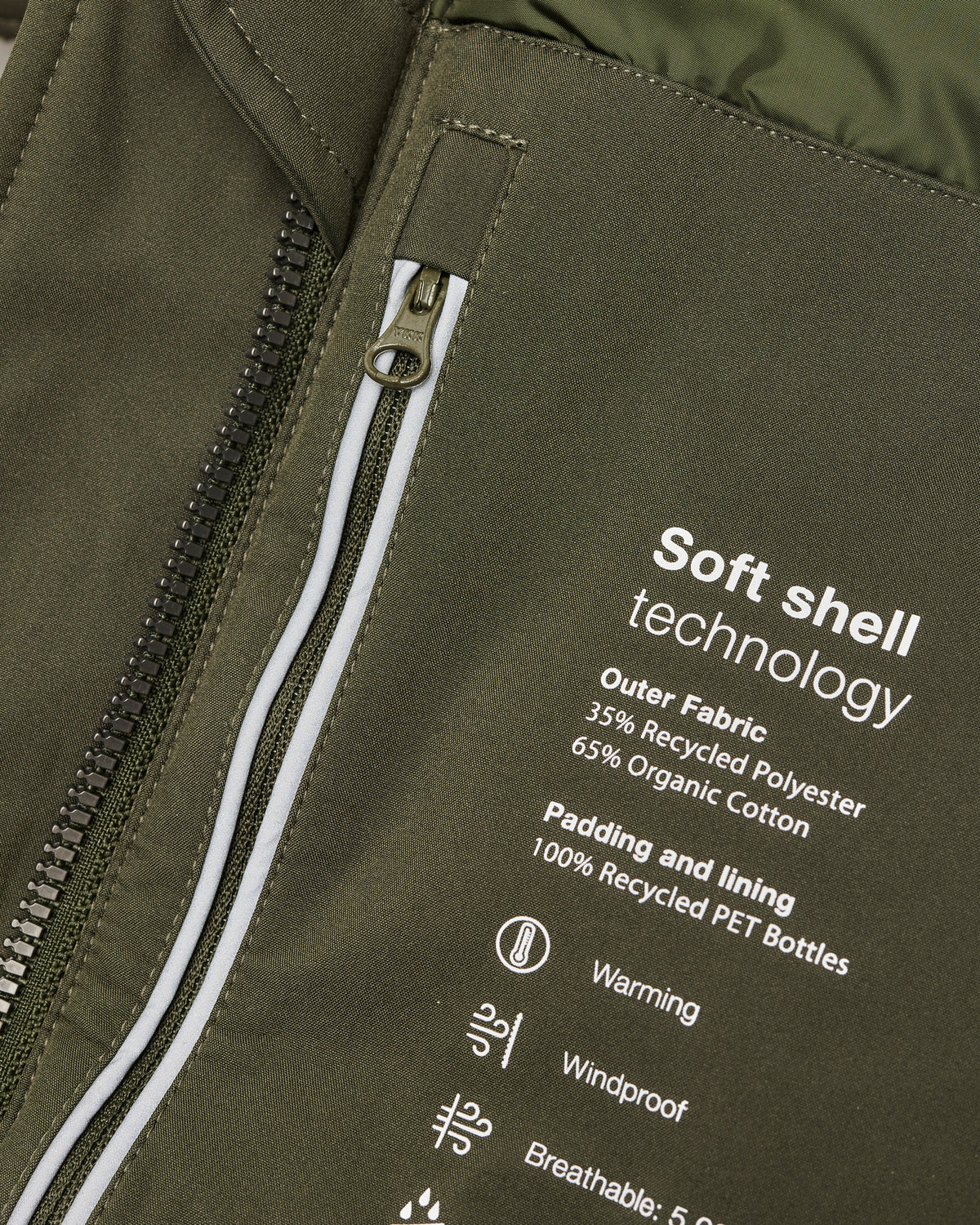 KnowledgeCotton Apparel - MEN Long soft shell jacket CLIMATE SHELL™ Jackets 1090 Forest Night