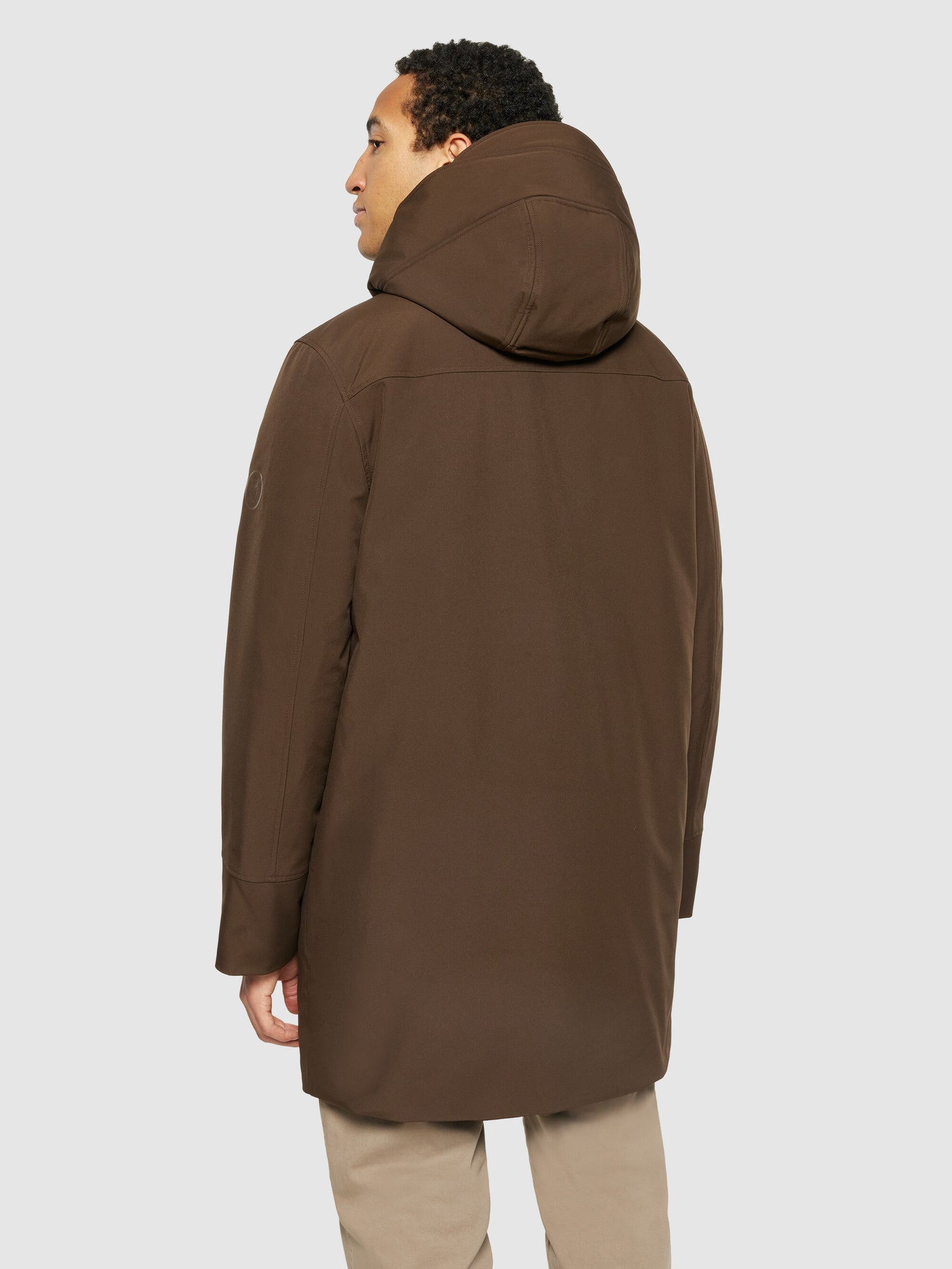 Knowledge cotton apparel long soft shell quilted jacket sale
