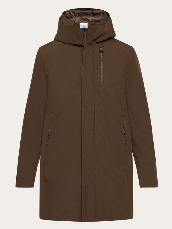 KnowledgeCotton Apparel - MEN Long soft shell jacket CLIMATE SHELL™ Jackets 1243 Demitasse (brown)