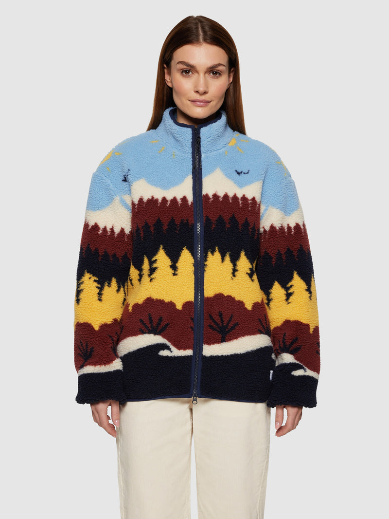 Multi coloured fleece jackets store