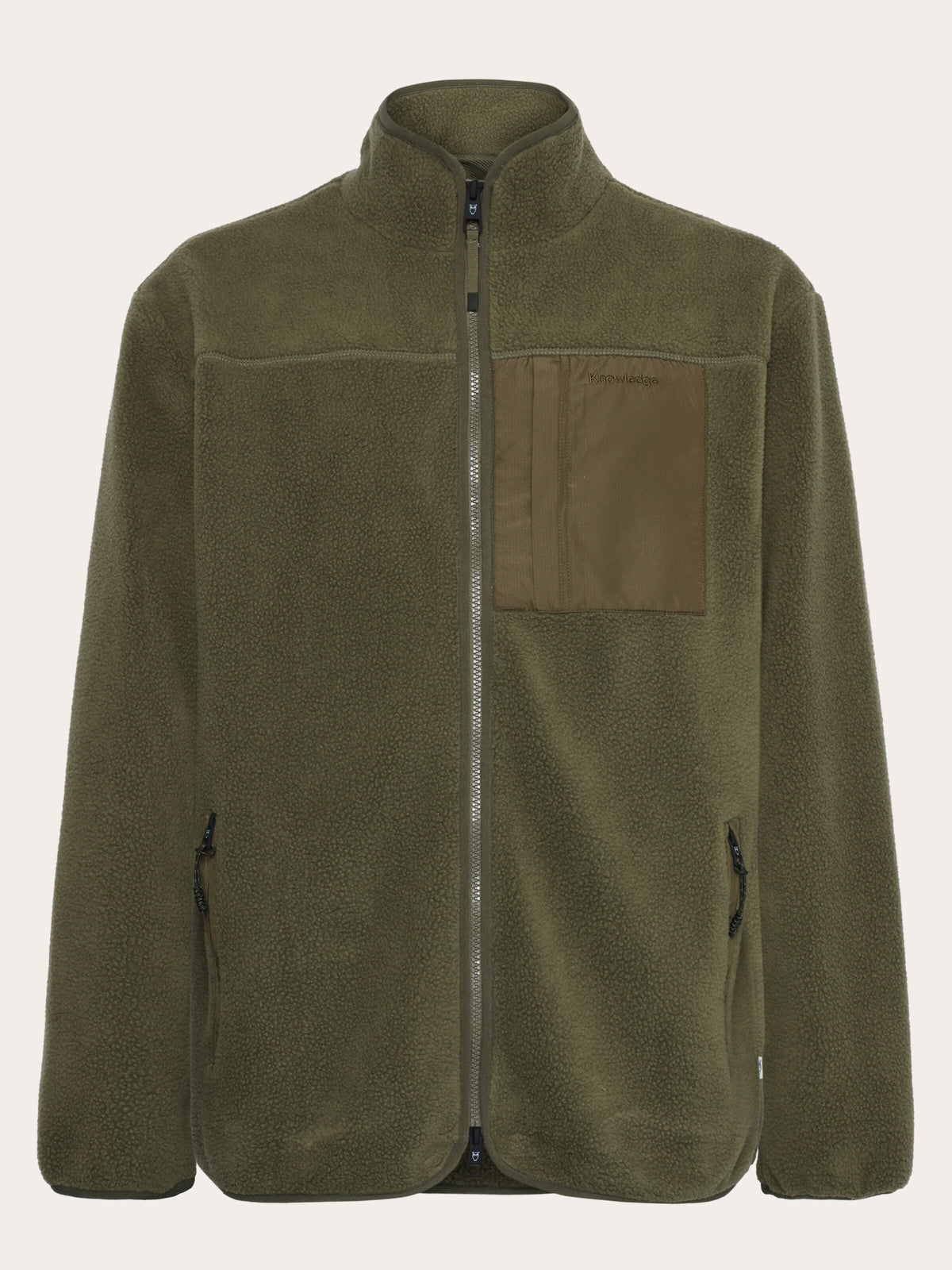 Loose Fit Zip Fleece - GRS/Vegan - Burned Olive