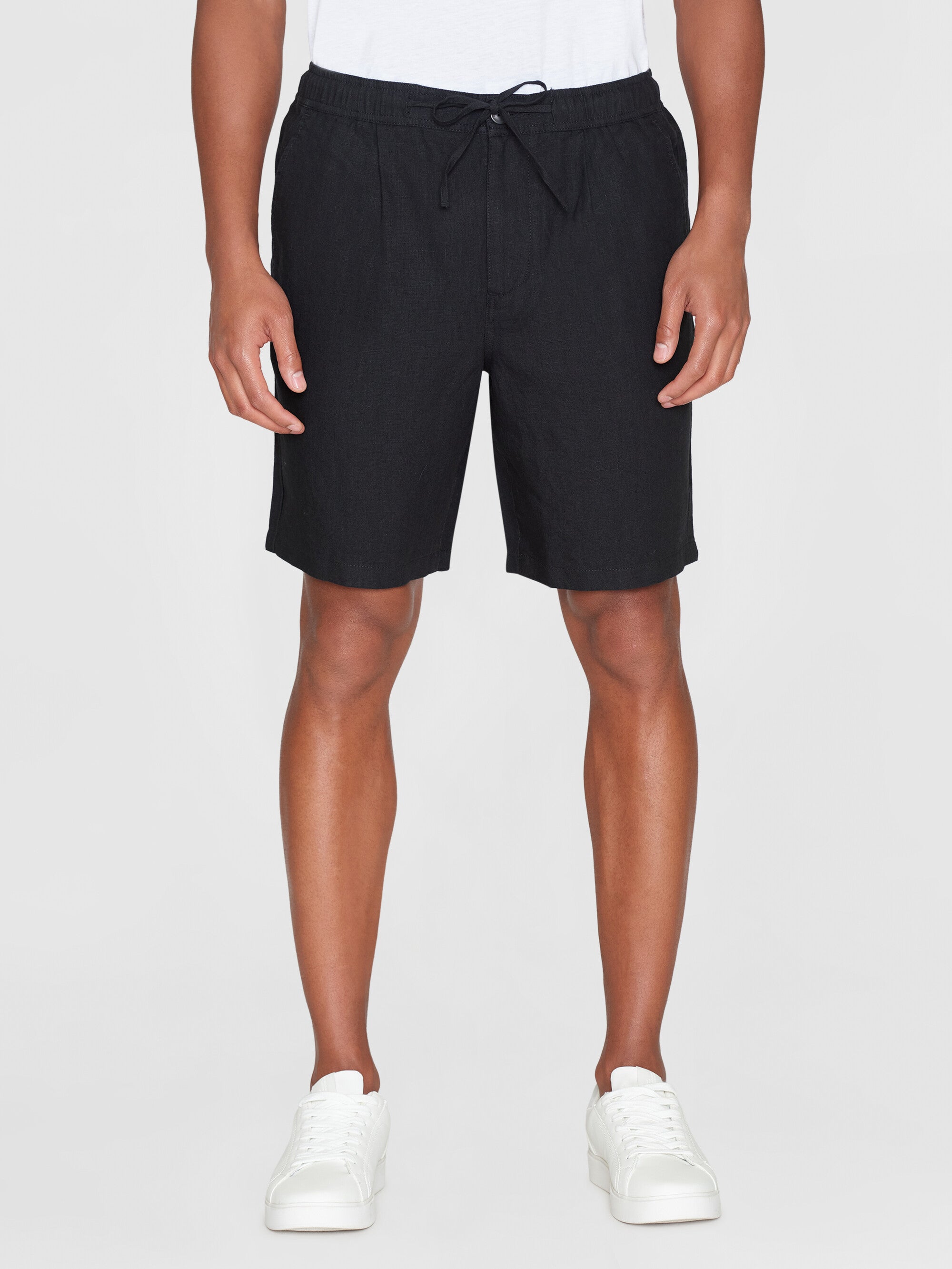 Buy Loose Linen shorts Black Jet from KnowledgeCotton Apparel®