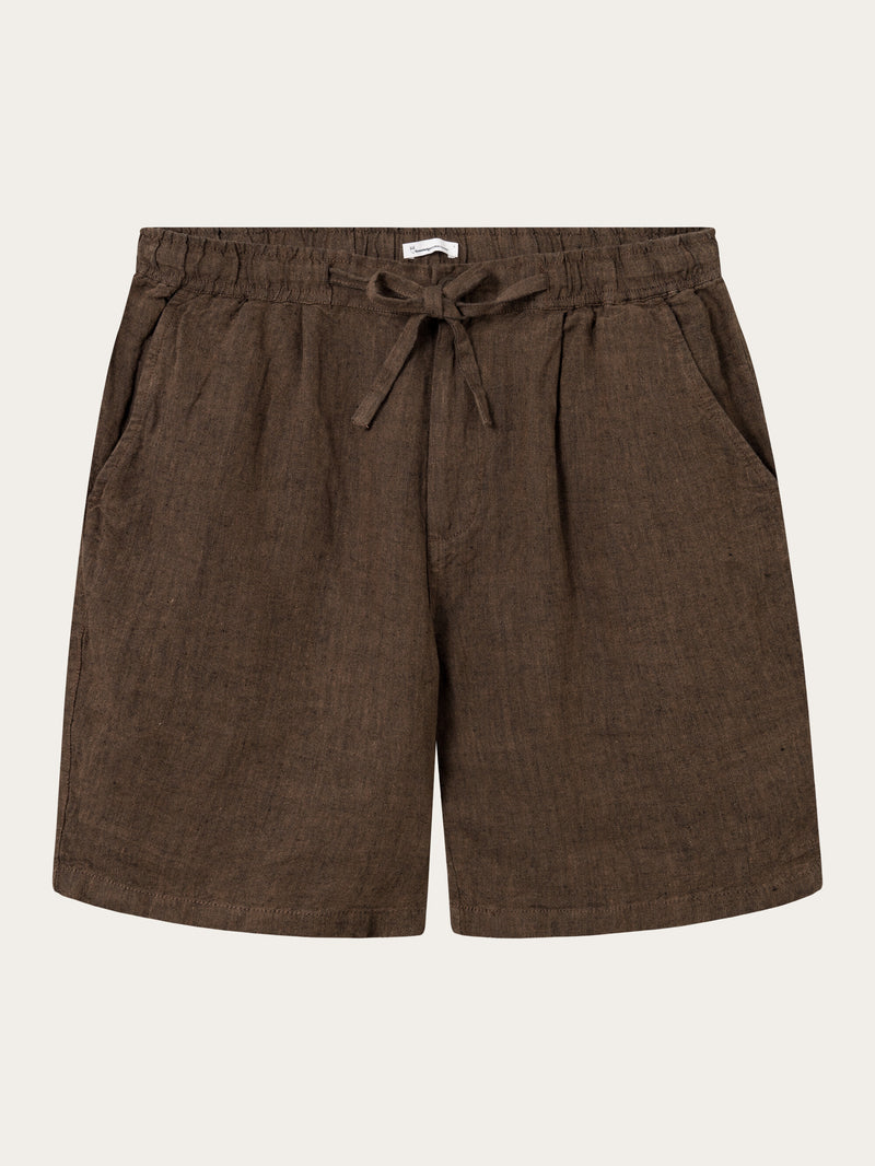 KnowledgeCotton Apparel - MEN Loose Linen shorts Shorts 1388 Cub