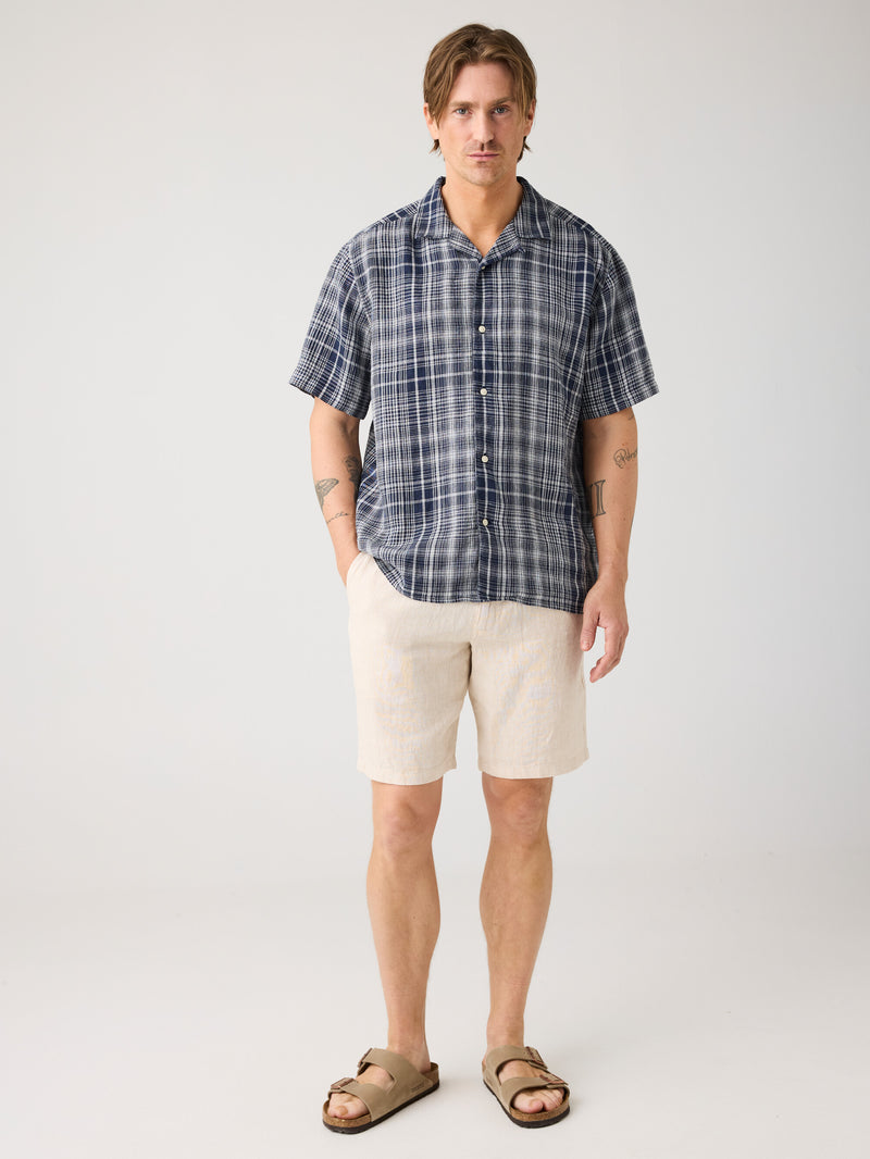 linen dress shorts Loose Linen shorts - Yarndyed