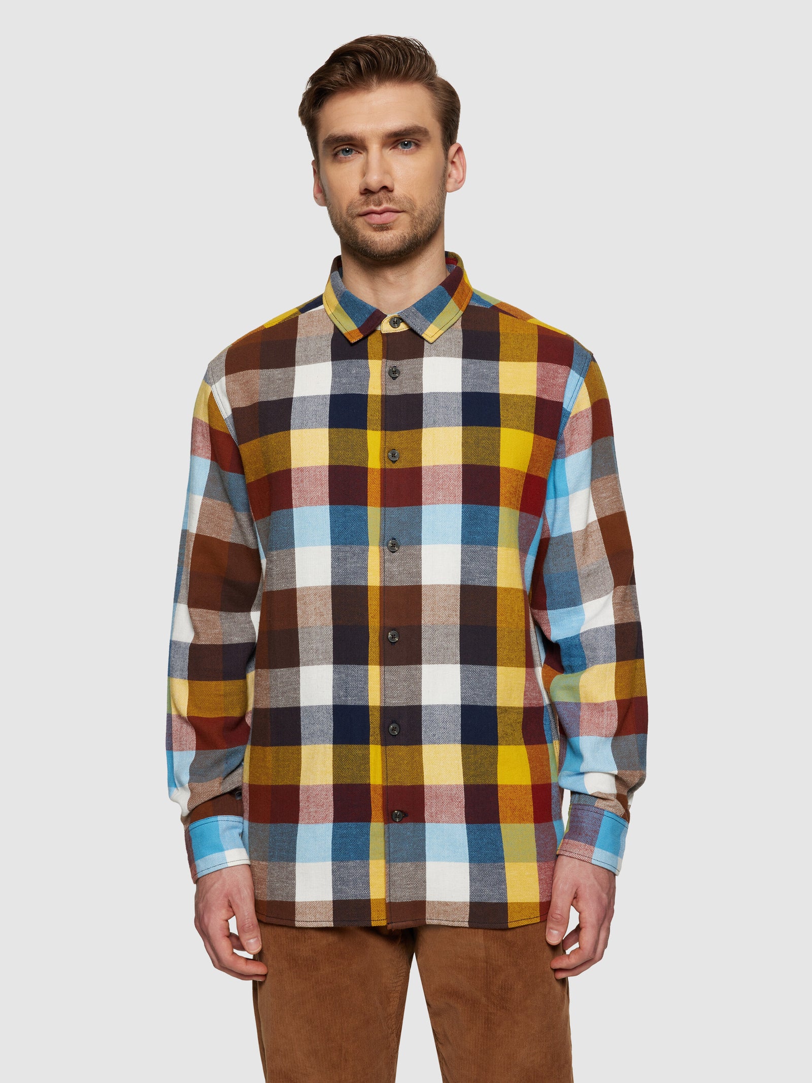Buy Loose fit checked flannel shirt - GOTS/Vegan - Multi check - from  KnowledgeCotton Apparel®