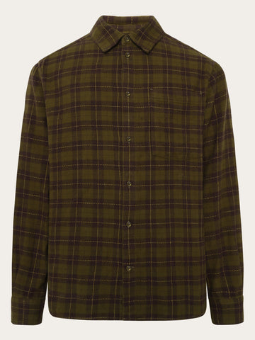 subculture WOOL CHECK SHIRT GREEN subcultureサブカルチャー