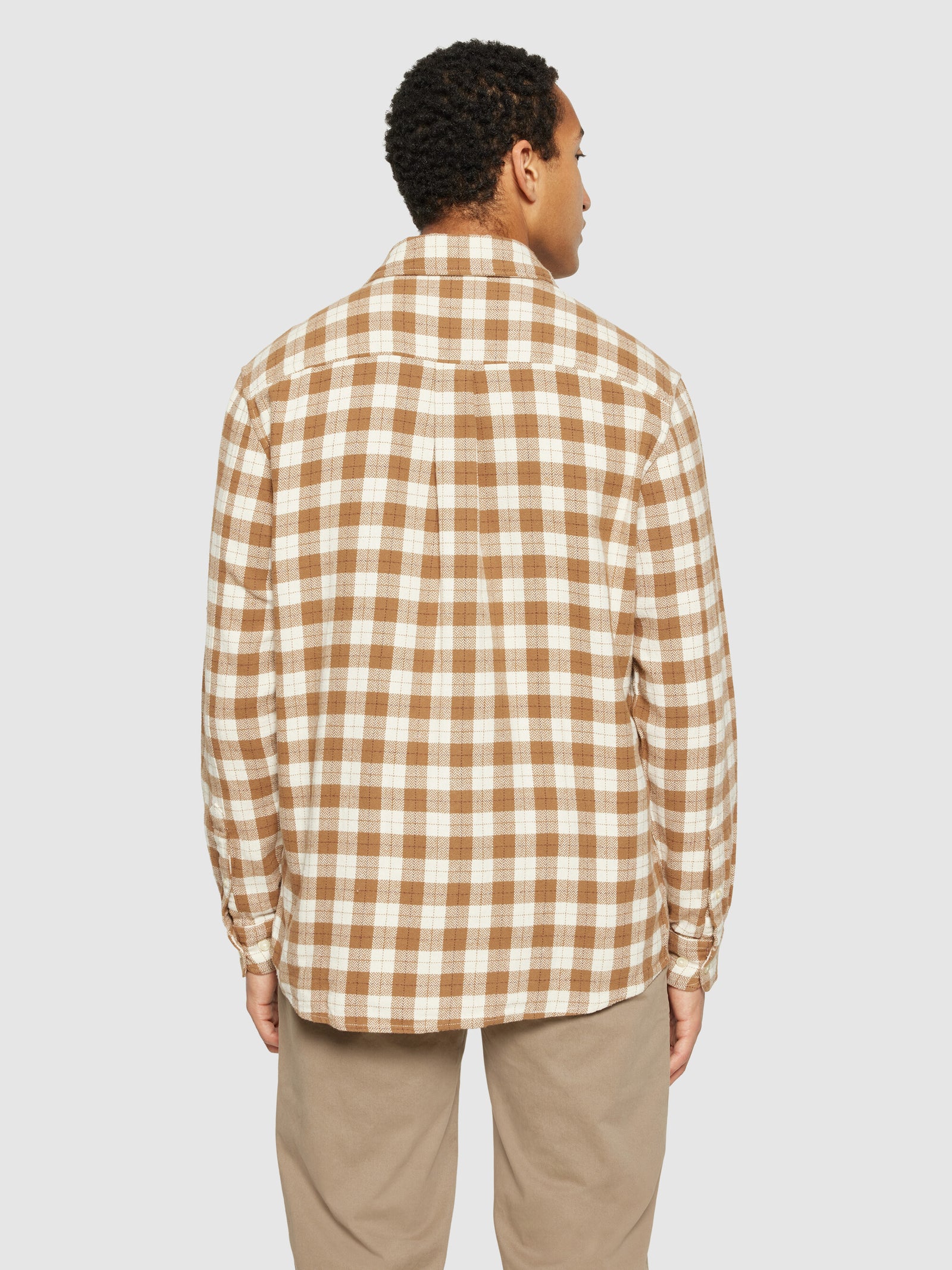 【U LAN】Coy Loose Fit Cotton Checkered Shirt Loose fit checkered shirt - Beige check – KnowledgeCotton