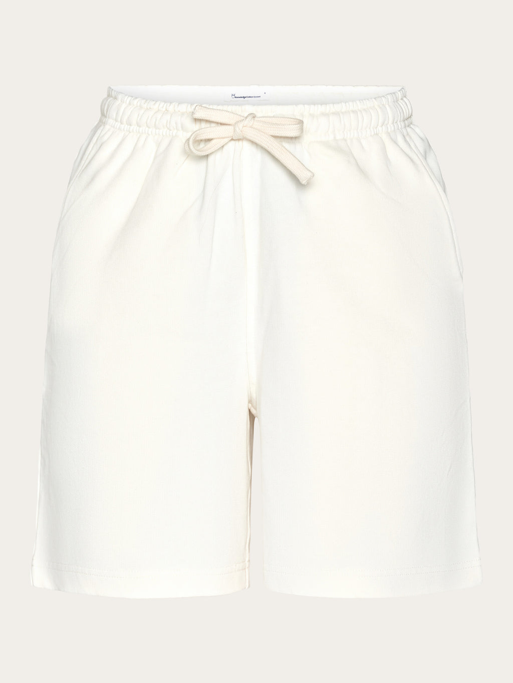 Buy Loose fit high waisted sweat shorts GOTS Vegan Egret from KnowledgeCotton Apparel