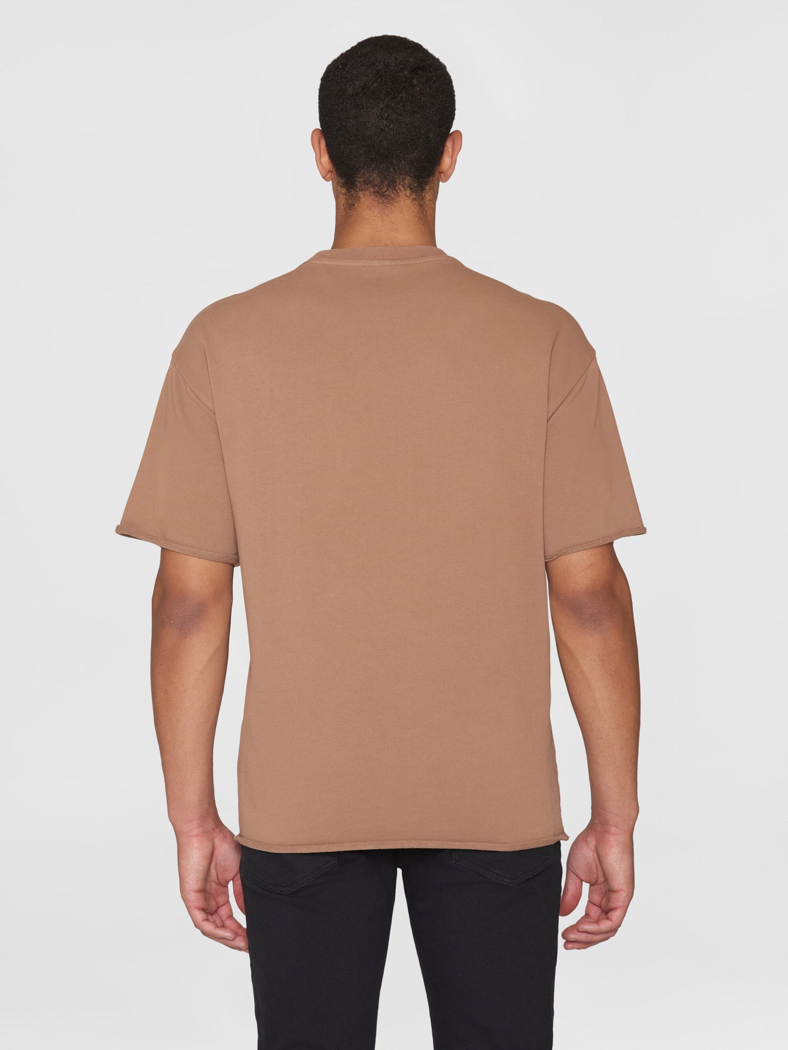 Buy Loose fit reactive dyed sweat t shirt GOTS Vegan Chocolate Malt from KnowledgeCotton Apparel