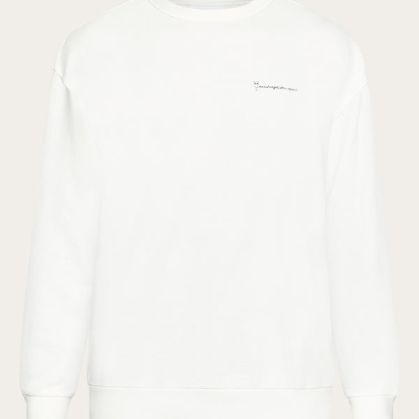 Buy Loose fit sweat owl chill camp print - Regenerative Organic Certified®  - GOTS/Vegan - Egret - from KnowledgeCotton Apparel®