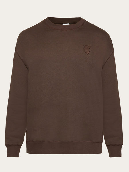 Straight fit sweat with embroidery at chest - Demitasse