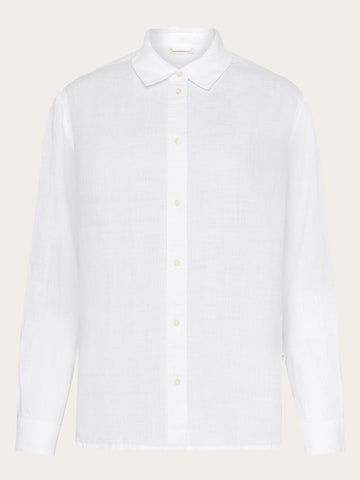 Loose linen long sleeved shirt - GOTS/Vegan - Light feather