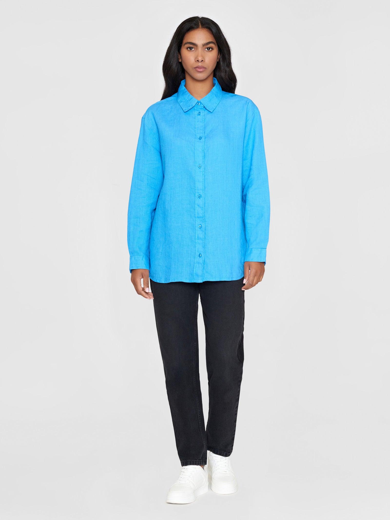 Buy Loose linen long sleeved shirt - GOTS/Vegan - Malibu