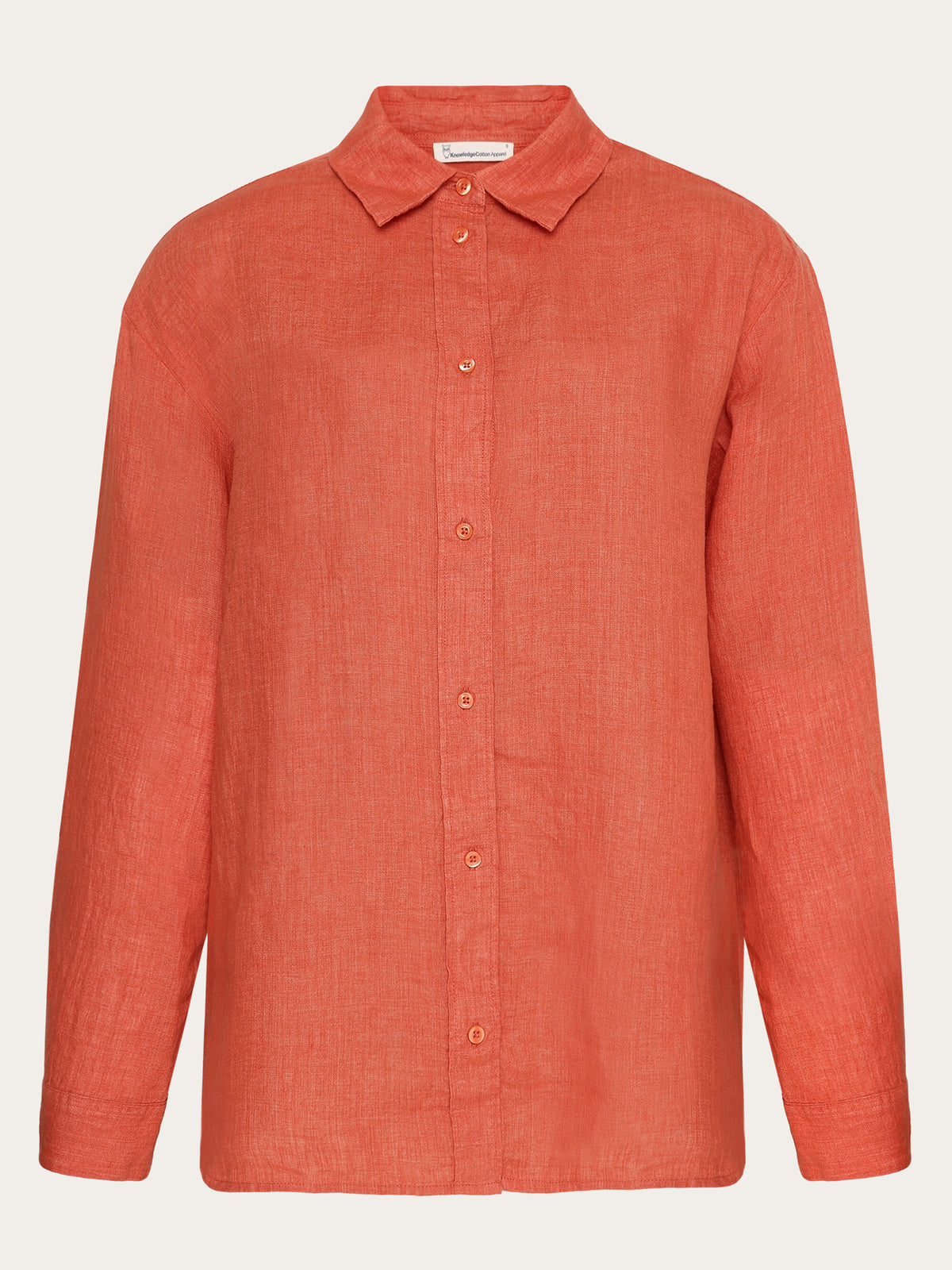 Loose linen shirt - Burnt Brick
