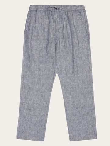 KnowledgeCotton Apparel - MEN Loose linen pant Pants 1226 Vintage Indigo