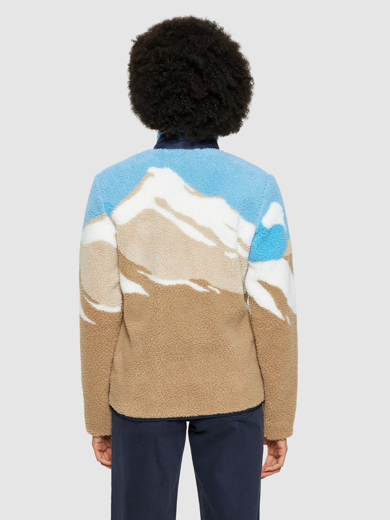 Loose mountain teddy jacket GRS/Vegan Blue