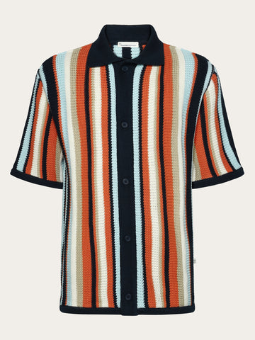 人気の贈り物が大集合 Buy Loose Regenerative - shirt knitted striped sleeve short トップス