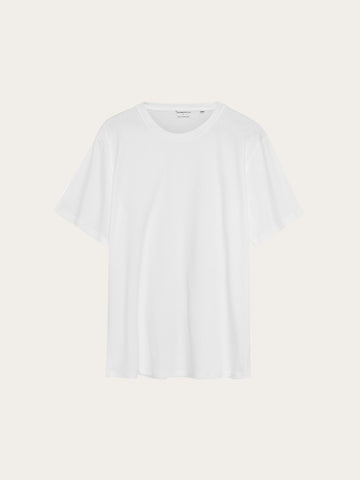 KnowledgeCotton Apparel - MEN Mercerized t-shirt T-shirts 1010 Bright White