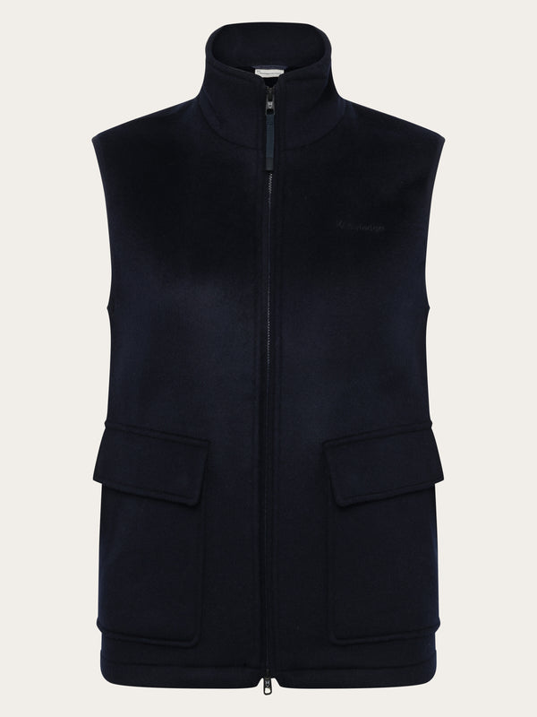 KnowledgeCotton Apparel - UNI Merino Wool Vest - GRS Vests 1412 Night Sky